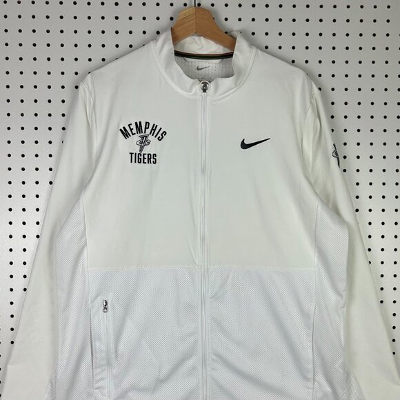 Nike 1 Cent Memphis Tigers Jacket Large Penny Hardaway Coach Sideline White PE - Picture 3 of 6